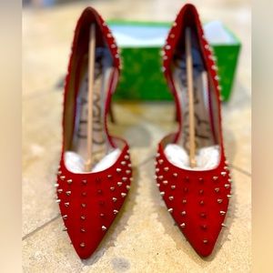 Sam Edelman Feirce Red Spikey Heels! These are showstopping!